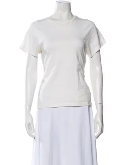 Pre-owned Totême Curved Seam Crew Neck T-shirt In White
