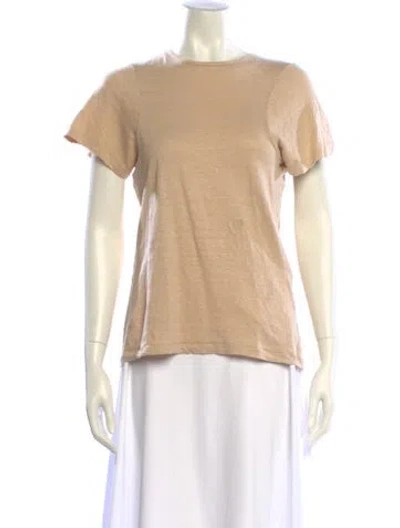 Pre-owned Totême Curved Seam Linen T-shirt In Neutral