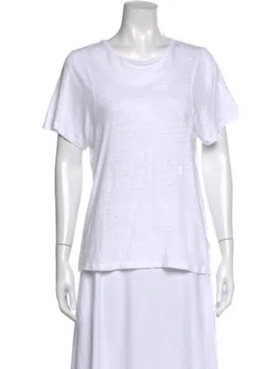 Pre-owned Totême Curved Seam Linen T-shirt In White