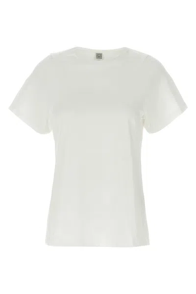 Totême 'curved Seam' T-shirt In White