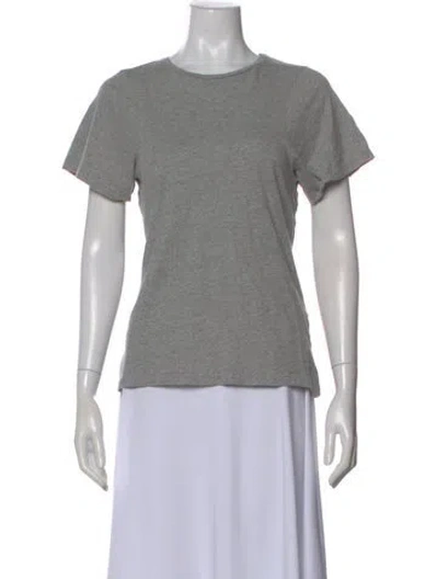 Pre-owned Totême Curved Seam Tee Crew Neck T-shirt In Gray