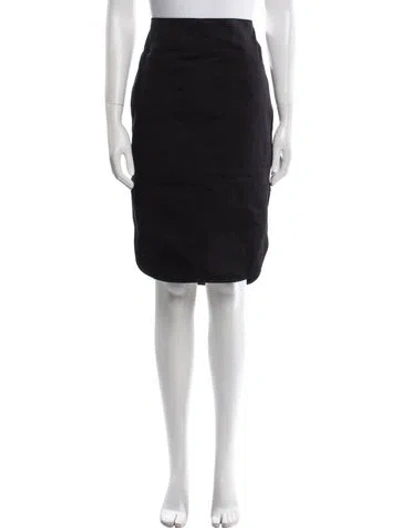 Pre-owned Totême Curved-hem Knee-length Skirt In Black