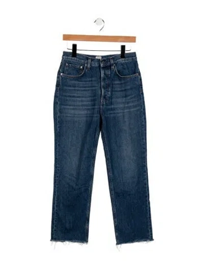 Pre-owned Totême Cut Straight Leg Jeans In Blue