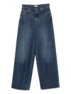 Totême High Waist Loose Leg Denim Trousers In Blue