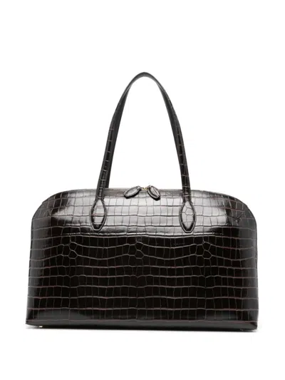 TOTÊME DARK BROWN DAY TOTE BAG