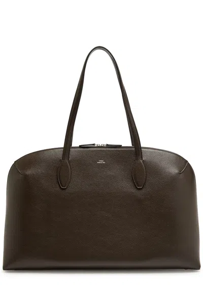 Totême Toteme Day Grained Leather Tote Bag In Brown