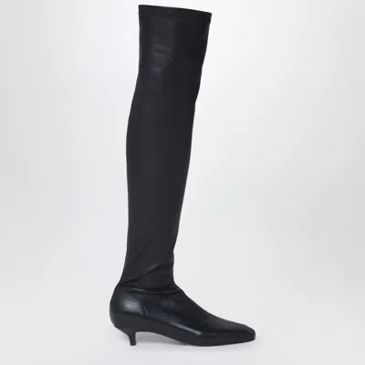 Totême Day Knee-high Boots In Black Nappa Leather