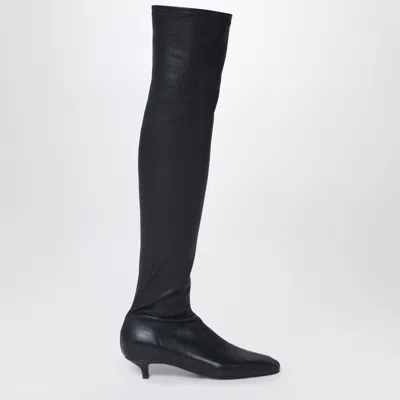 Totême Toteme Day Kneehigh Boots In Black Nappa Leather