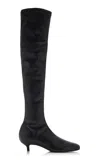Totême Day Leather Over-the-knee Boots In Black