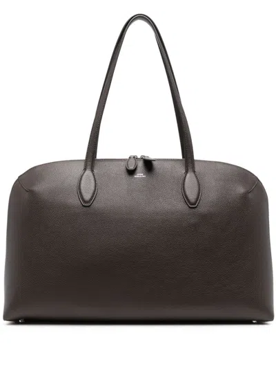 Totême Toteme Day Leather Tote Bag In Brown