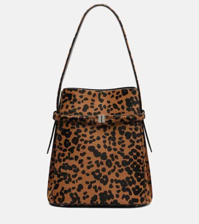 Totême Day Medium Calf Hair Tote Bag In Brown