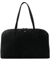 Totême Day Suede Tote Bag In Black