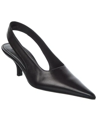 Totême Toteme Decollete Leather Slingback Pump In Black