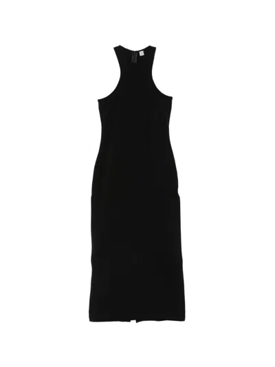 Totême Deep Curve Midi Dress In Black