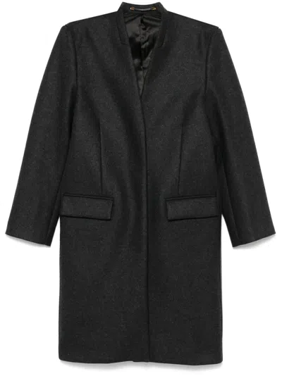 Totême Deep Pleat Coat In Grau