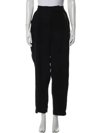 Pre-owned Totême Deep Pleat Crepe Trousers Straight Leg Pants In Gray