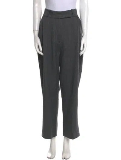 Pre-owned Totême Deep Pleat Trouser Wide Leg Pants In Black