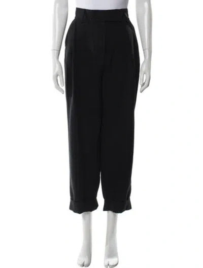 Pre-owned Totême Deep Pleat Trousers Straight Leg Pants In Gray