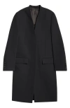 Totême Toteme Deep Pleated Coat In Black
