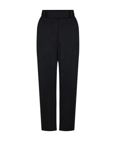 Totême Deep-pleated Straight Pants In Black