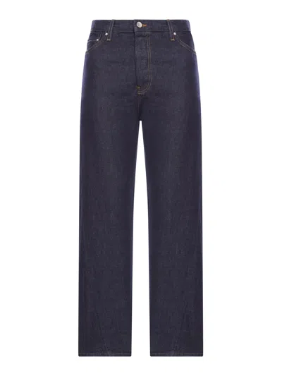 Totême Demin Jeans With Twisted Seams In Blue