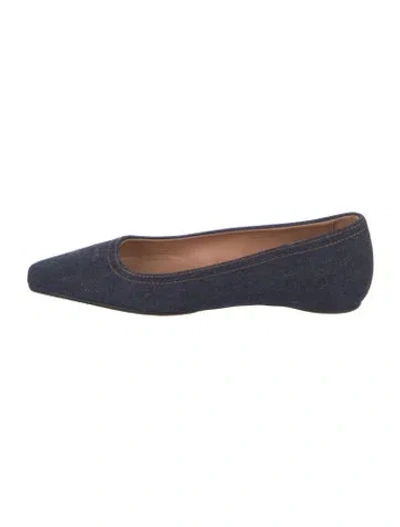 Pre-owned Totême Denim Ballet Flats In Blue