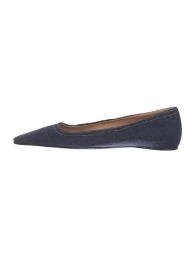 Pre-owned Totême Denim Ballet Flats In Blue