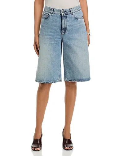 Totême Denim Board Shorts In Blue