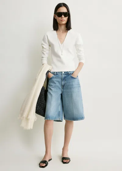 Totême Denim Board Shorts True Vintage In Blue