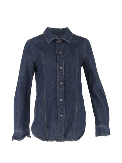 Pre-owned Totême Denim Button Shirt In Blue