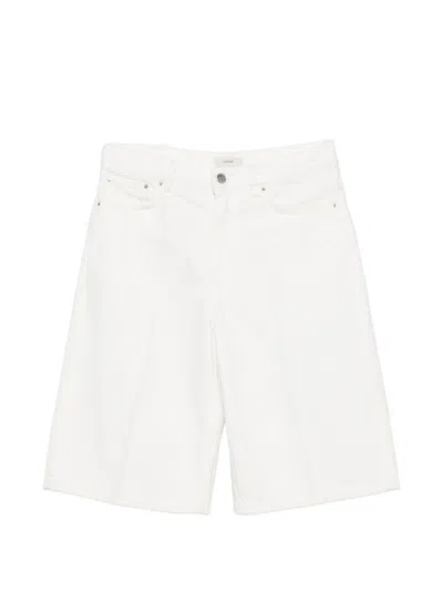 Totême Toteme Denim Cotton Bermuda Shorts In White