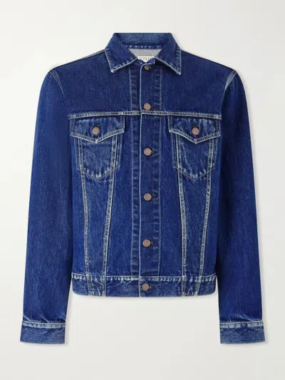 Totême Mens Indigo-wash Denim Jacket In Blue