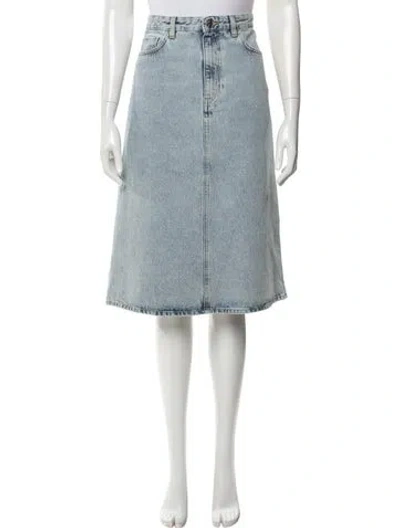 Pre-owned Totême Denim Midi Skirt Knee-length Skirt In Blue