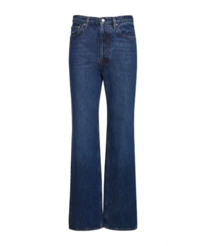 Totême Denim Trousers With Logo Affixed