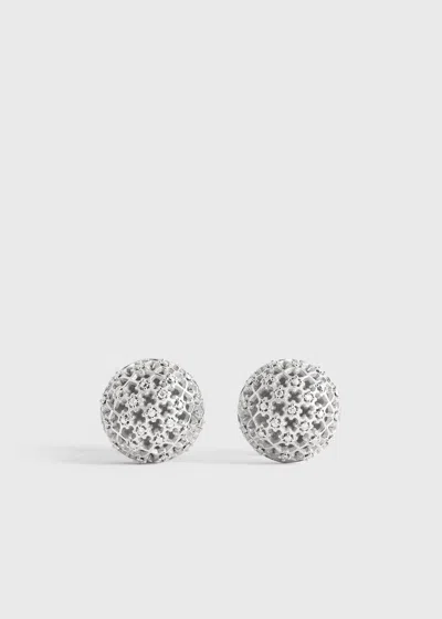 Totême Diamond Lace Studs Silver In Multi