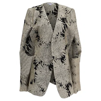 Totême Dinner Cape Blazer In White And Black Viscose In Multi