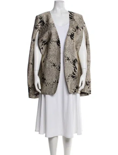 Pre-owned Totême Dinner Printed Evening Jacket W/ Tags In Gold