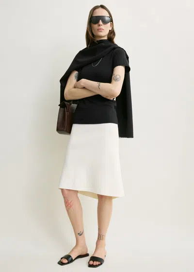 Totême Dipped Knit Skirt White