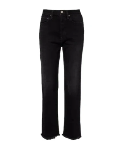 Totême Classic Cut High-rise Straight-leg Organic Jeans In Black