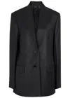 Totême Toteme Distressed Wool Blazer In Black