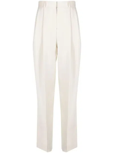 Totême Toteme Double- Pleated Tailored Trousers In Neutral