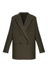 Totême Toteme Shield Wool Blend Blazer In Brown