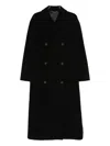 Totême Brushed Wool Blend Shield Coat In Black