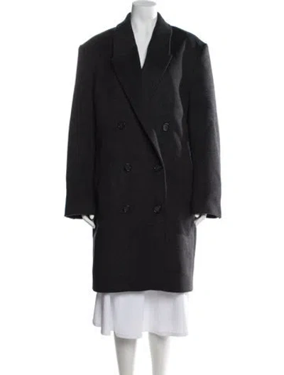 Pre-owned Totême Double Breasted Cashmere Coat Cashmere Coat In Black