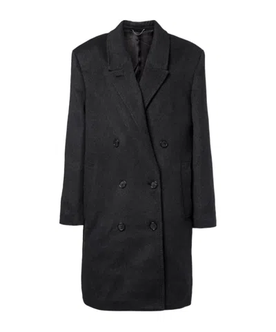 Totême Double-breasted Cashmere Coat In Gray