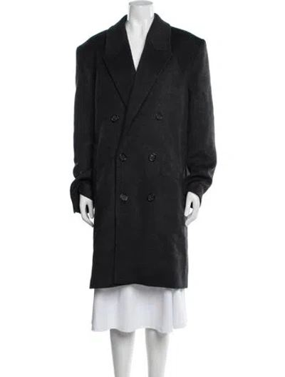 Pre-owned Totême Double Breasted Cashmere Coat Wool Coat In Black