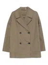 Totême Double-breasted Checked Jacket In Brown
