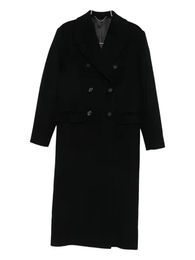 Totême Double-breasted Coat In Black