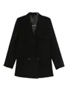 Totême Double-breasted Shield Blazer In Black
