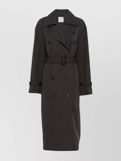 TOTÊME DOUBLE-BREASTED TRENCH COAT ADJUSTABLE BELT